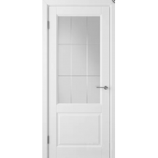 Дверь межкомнатная ВФД Стокгольм ДОРРЕН белая эмаль, стекло белый сатинат  "Сатин белый"